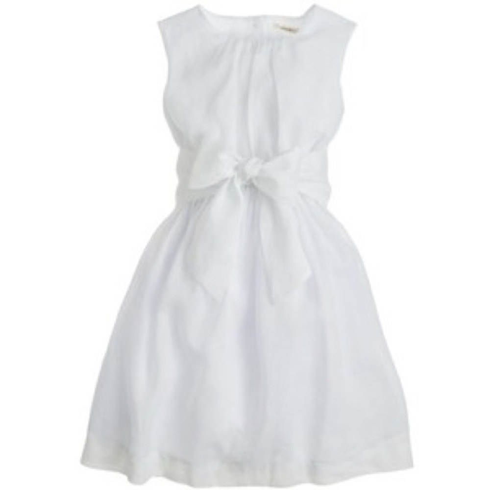 J Crew Girls Organdy Bow Dress
